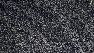 Fascinating aerial photo of a tire dump yard
